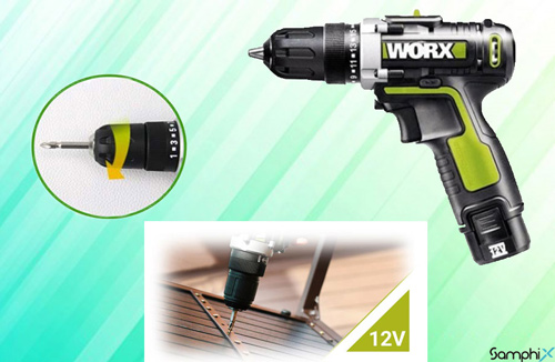 دریل شارژی ورکس 12 ولت Worx WU128.2